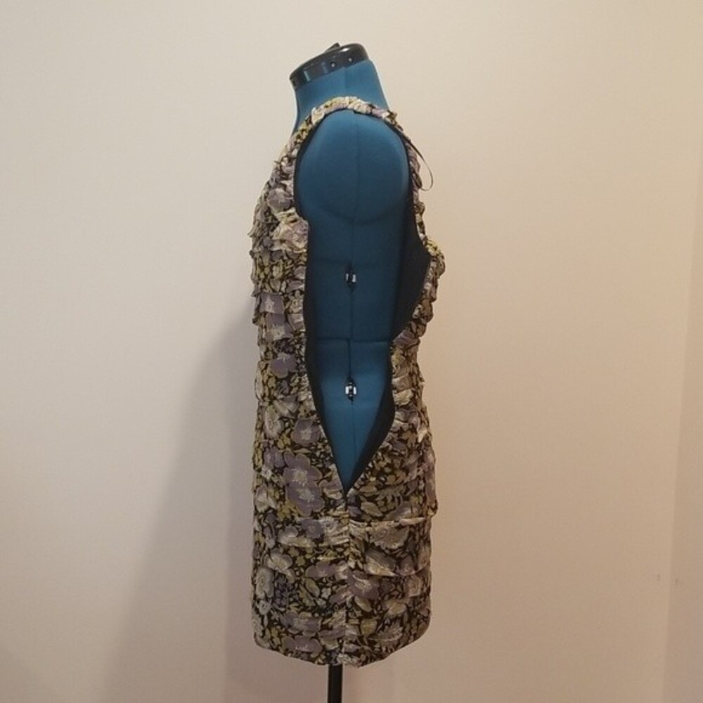 Zara Floral One Shoulder Mini Dress size M New With Tag - Picture 7 of 14